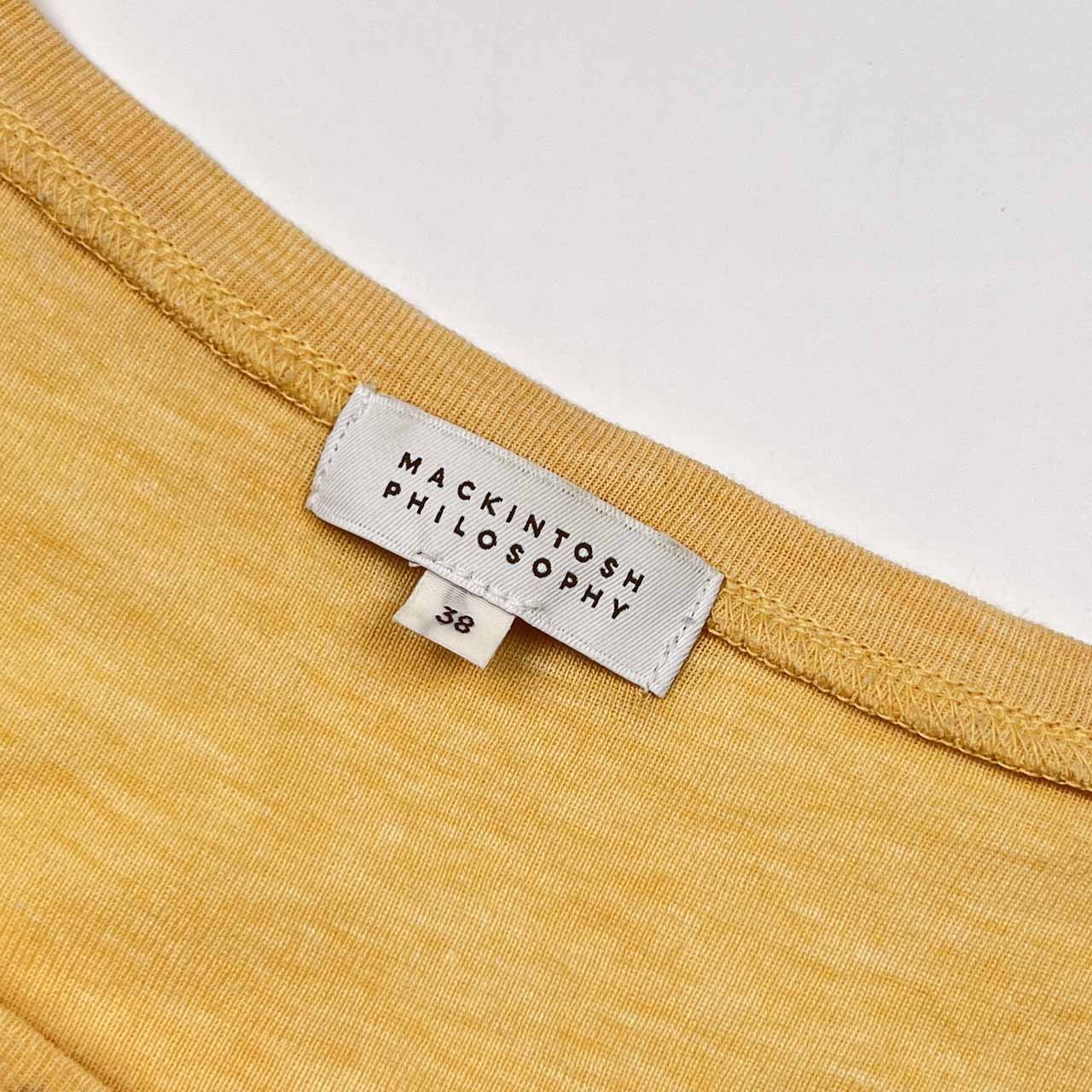 MACKINTOSH PHILOSOPHY マッキントッシュフィロソフィー タック デザイン 半袖 Tシャツ カットソー 38/イエロー系 レディース 三陽商会