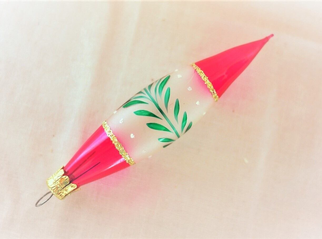 ガラスオーナメント ティアードロップ型 クリスマス