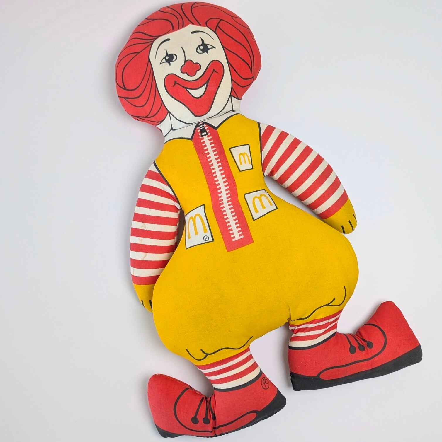 ☆VINTAGE 70'〜80'☆【 McDonald's( マクドナルド ) 】 『 Ronald McDonald / ロナルド・マクドナルド 』ラグドール / ピロードール / ぬいぐるみ 〚アメリカン雑貨 アメトイ〛