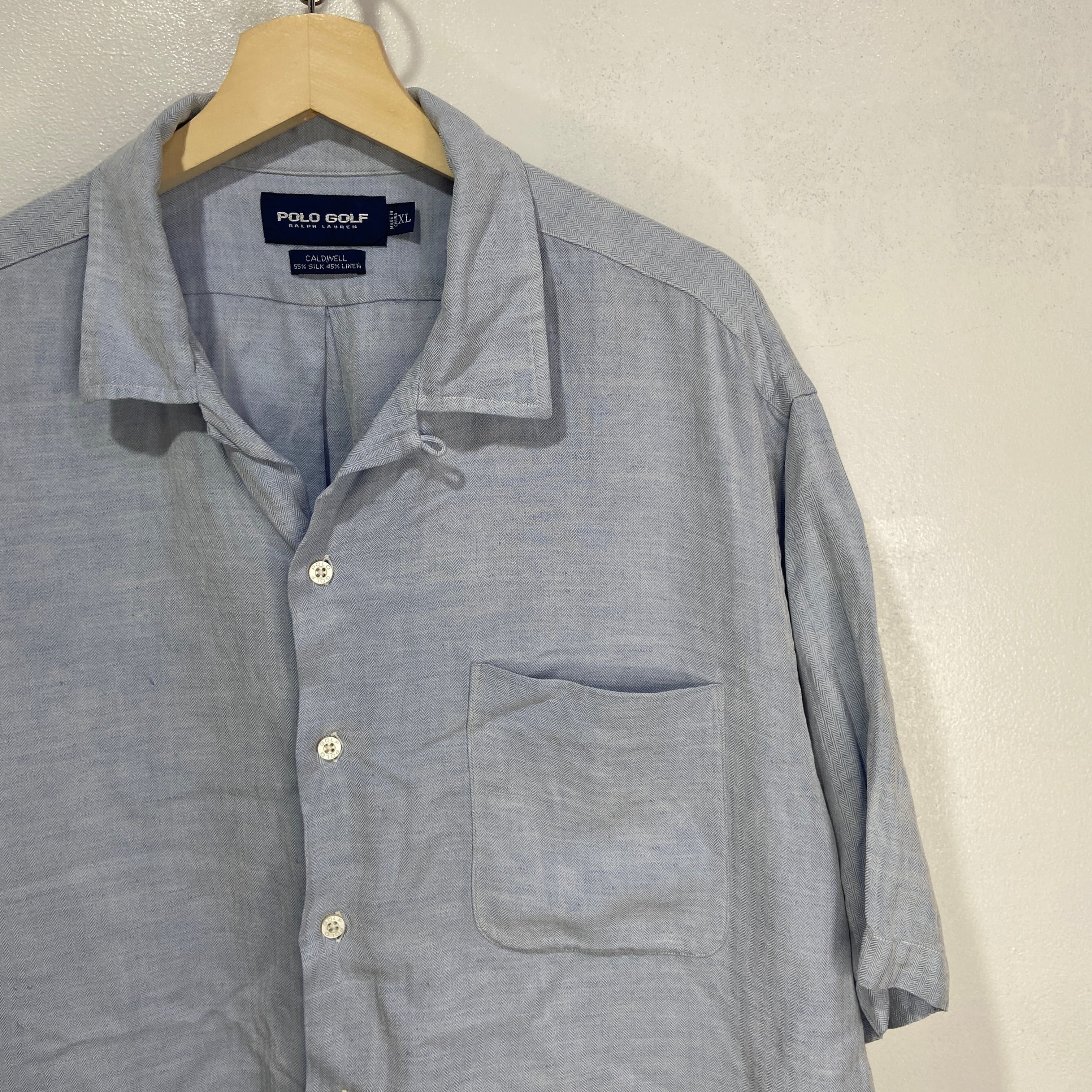 送料無料』90s POLO GOLF CALDWELL オープンカラーシャツ XL | 古着屋 Uan