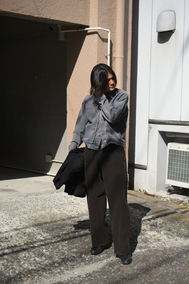 A.PRESSE / Wool Corduroy Wide Trousers (Brown)