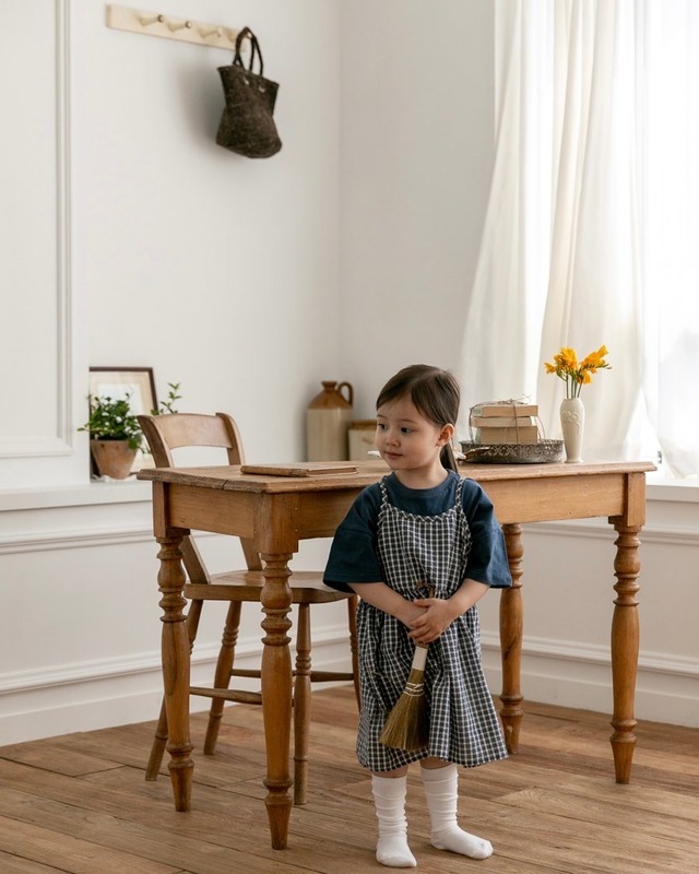 《予約》送料無料 【oatmeal】Molly Check Dress