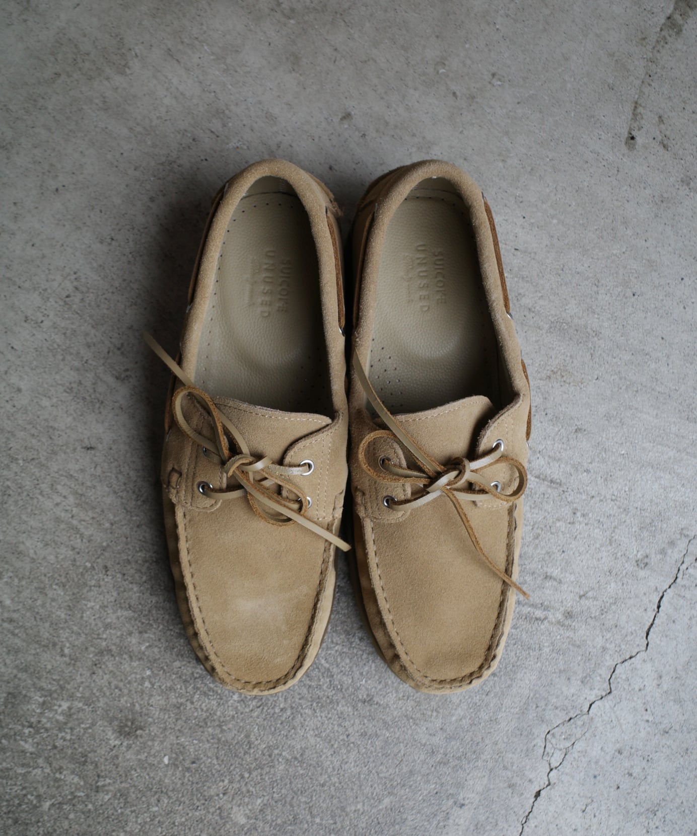 UNUSED / UH0633 SUICOKE DECK SHOES VIBRAMSOLE(BEIGE) | AfterSchool