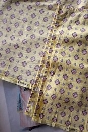 40~50s フランス 120x40c カナリアイエローの薔薇園と室内装飾用ファブリックb romanex garanti boussac ヴィンテージ