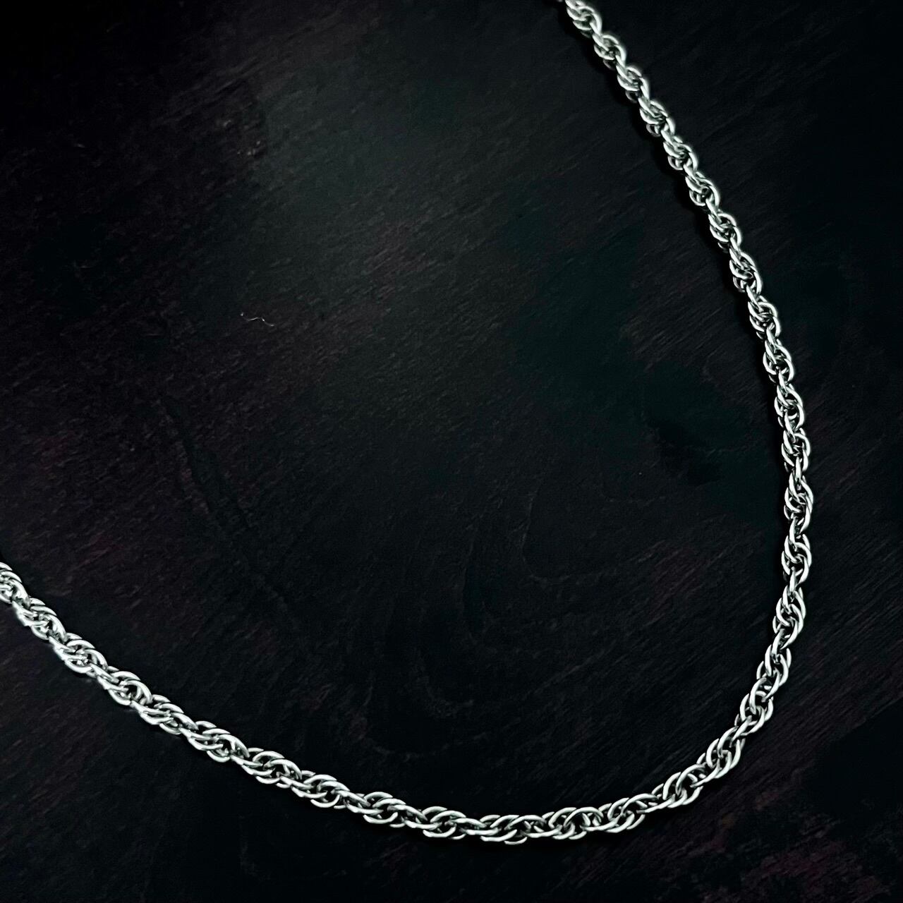 VINTAGE TIFFANY & CO. Twist Rope Chain Necklace Sterling Silver