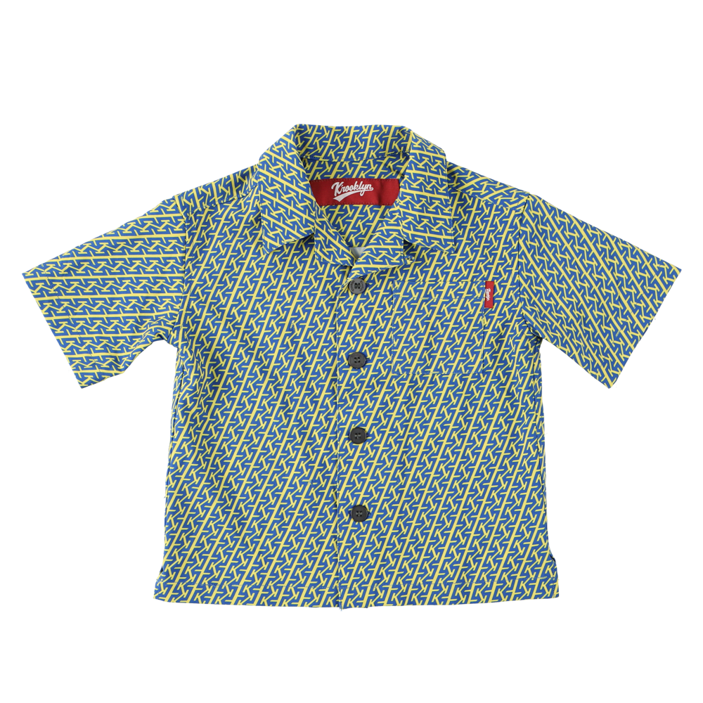 K'rooklyn Exclusive Kids Shirts -Navy & Yellow-(110cm)