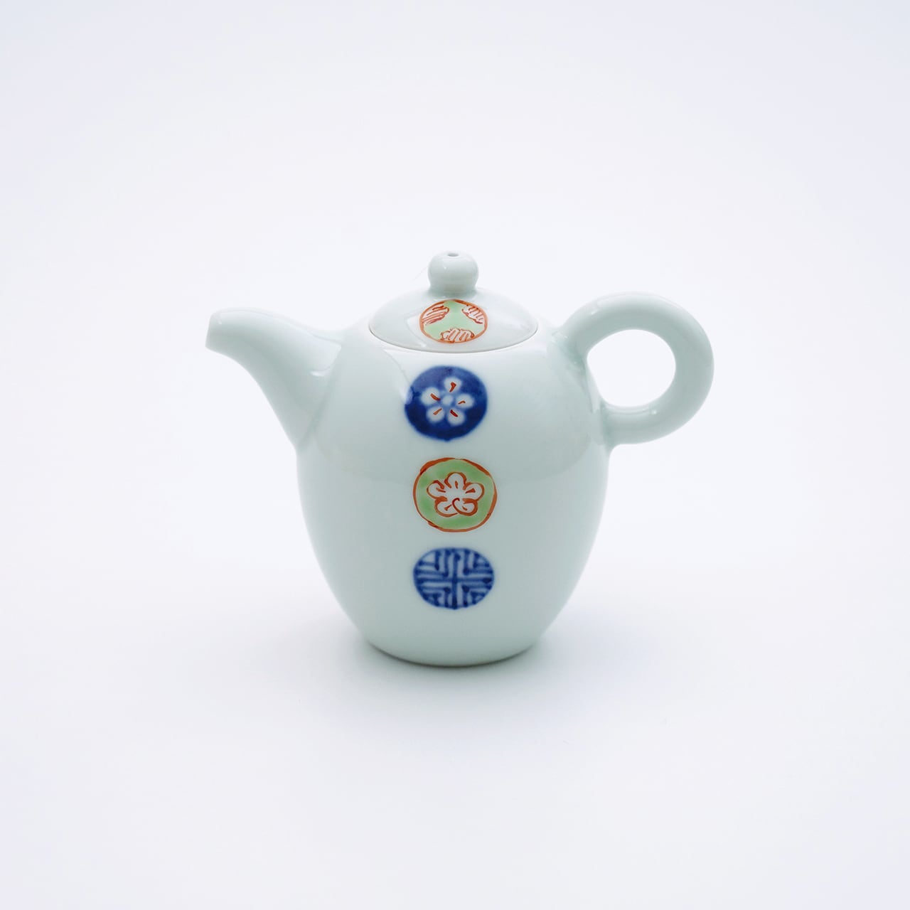 染錦丸紋つなぎ 100mlポット(茶壺・ちゃふう)