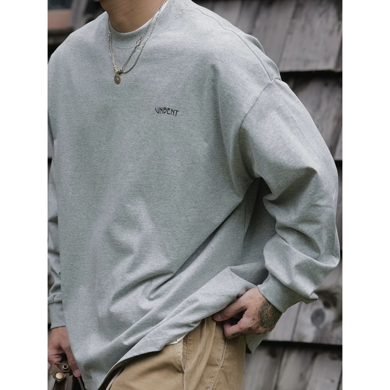 Oversized cotton long sleeve t-shirt 0296 - 10