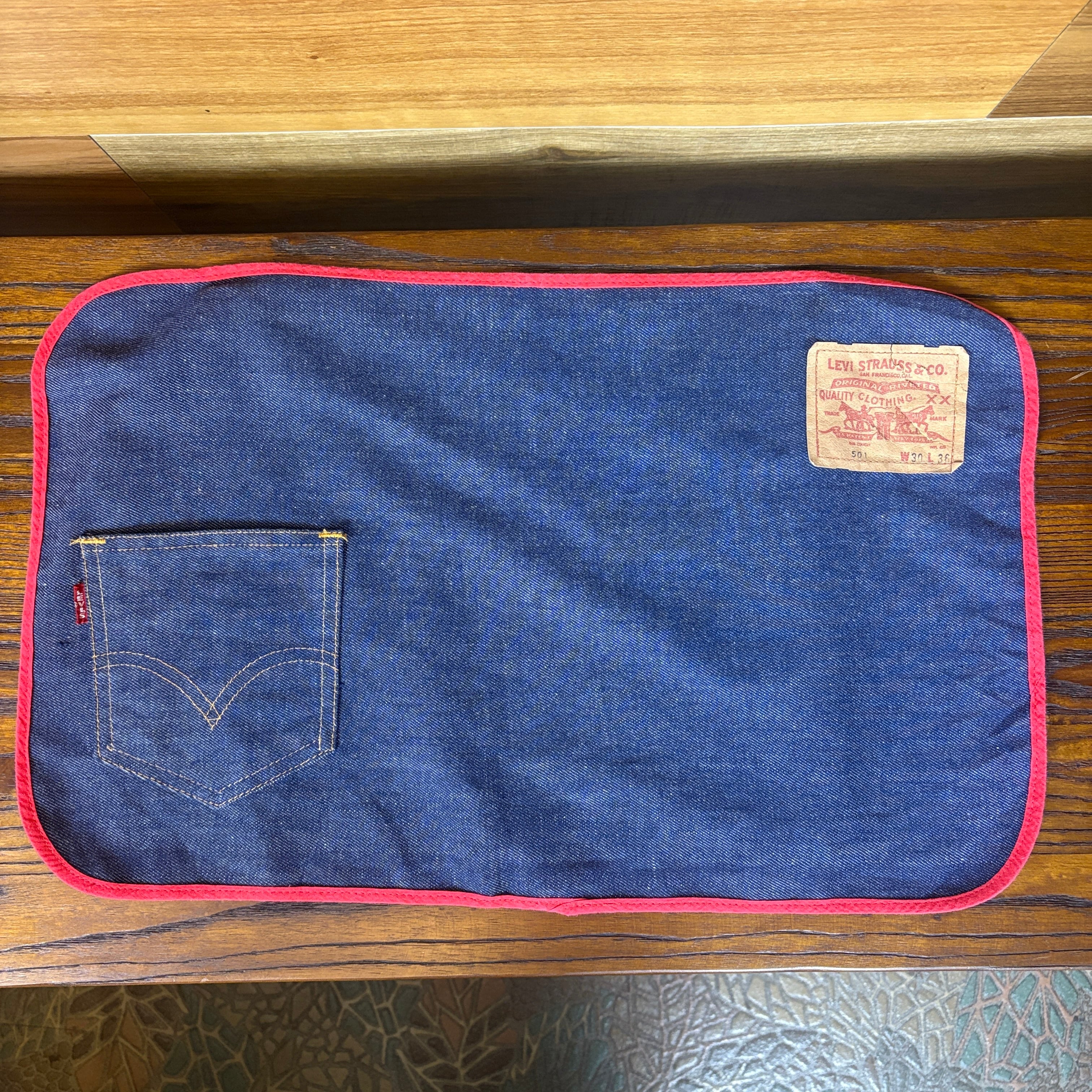 60s LEVI'S 501 BIGE リーバイス デニムランチョンマット 60s LEVI'S 501 BIGE リーバイス ビッグE デニム ランチョンマット 60