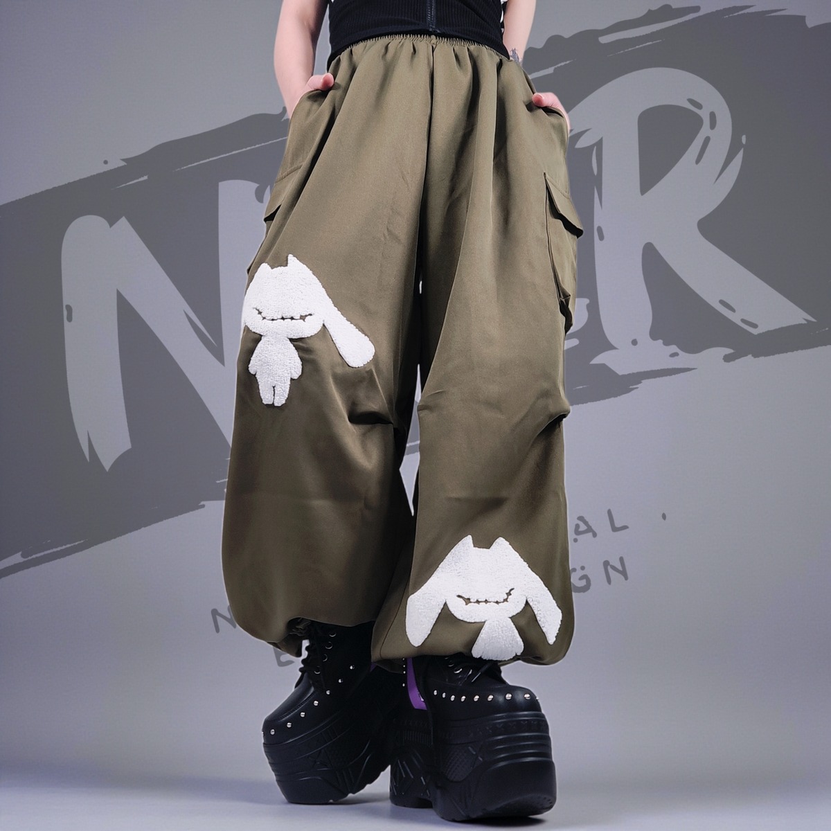 Resurrection カーゴポケット キュロットパンツ　カーキ　サイズM 春用4POCKET カーキカーゴパンツ | NIER CLOTHING