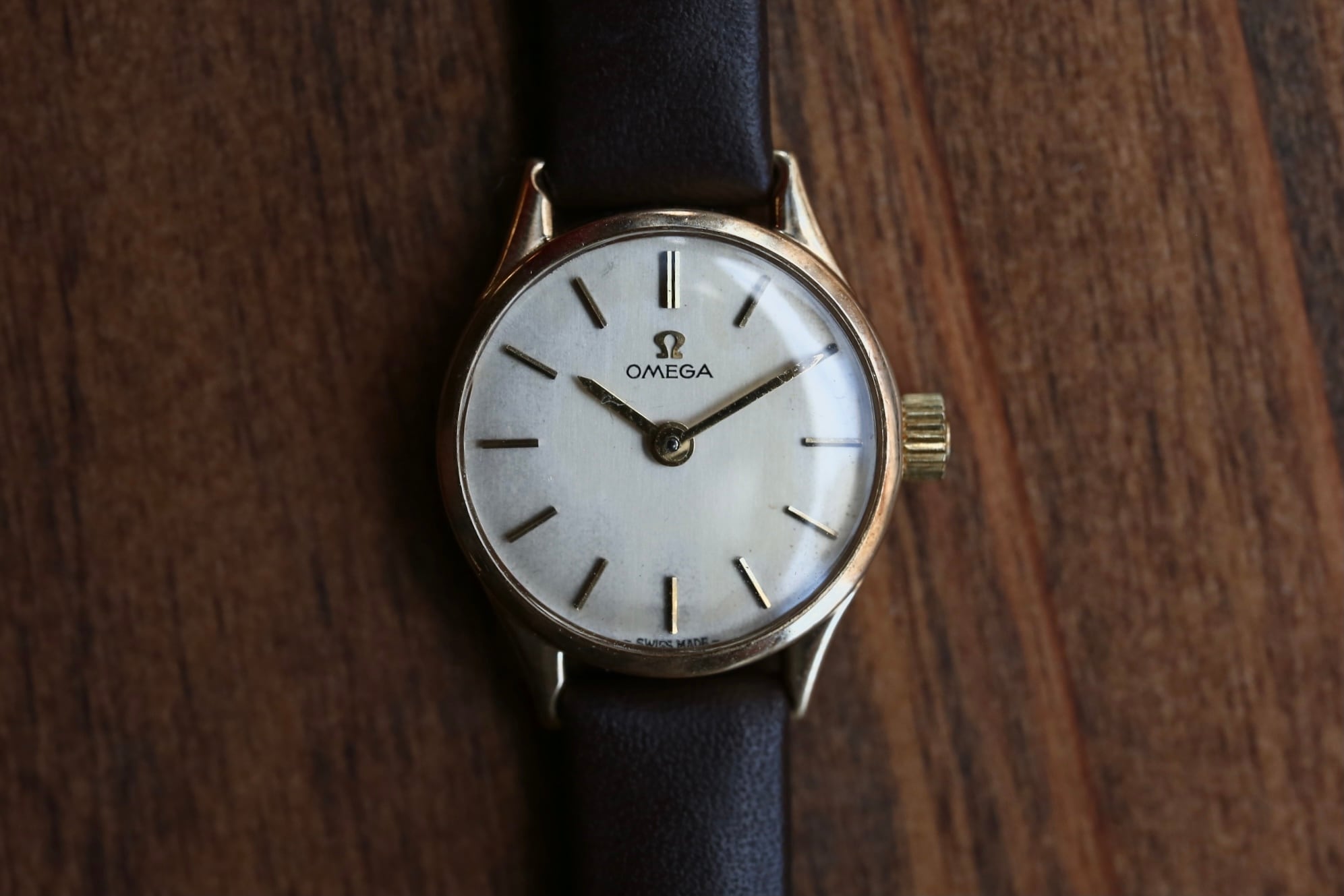 オメガ 1968年 14金無垢　レディース 手巻　OH済 ！ オメガ ジュネーブ レディース 14金無垢ホワイトゴールド 1968年