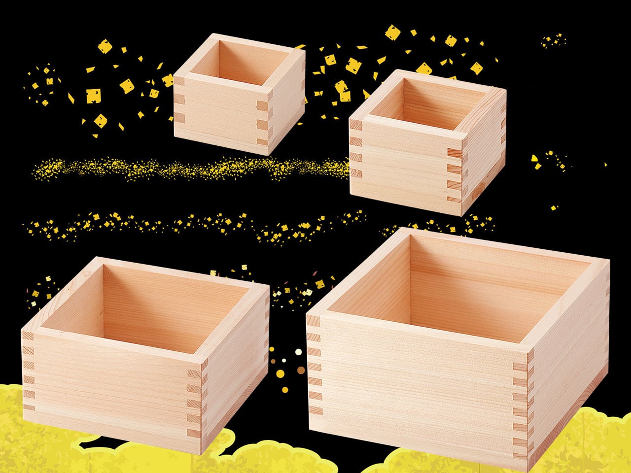 日本製 ひのきの枡 二合半 | 小柳産業オンラインshop