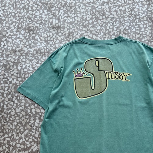 STUSSY / 90′s crown design T-shirt sizeXL 黒タグ