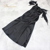 社交ダンス 衣装 スタンダード ドレス ワンピース パーティ衣装 女性用 レディース オールシーズン Scarlet スカーレット 黒 ブラック系 無地 シンプル アシンメトリーデザイン おしゃれ 高品質 モノトーン 結婚式 二次会 発表会 フォーマル 通年用 大人 可愛い スタイリッシュ 着やすい 伸縮性 体型カバー