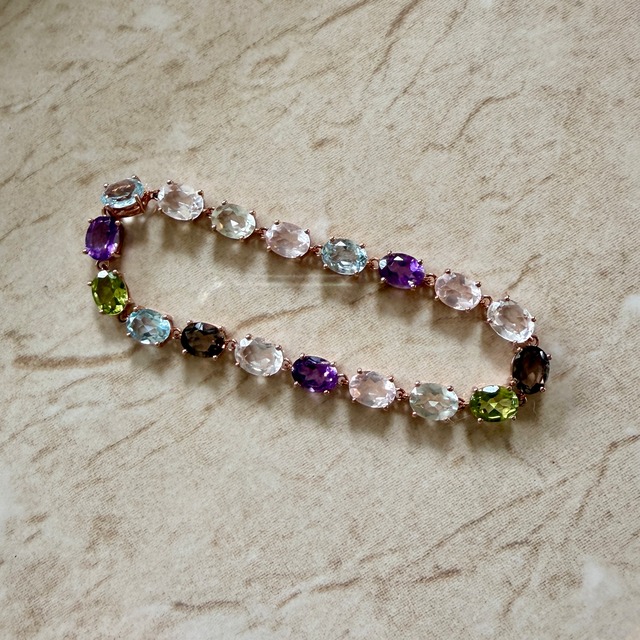 マルチカラー amulet bracelet -Wish to the gems-<peridot>