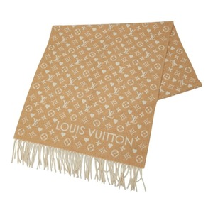 ルイ ヴィトン エシャルプ ゲーム オン マフラー M76900 ベージュ カシミヤ レディース LOUIS VUITTON 【中古】