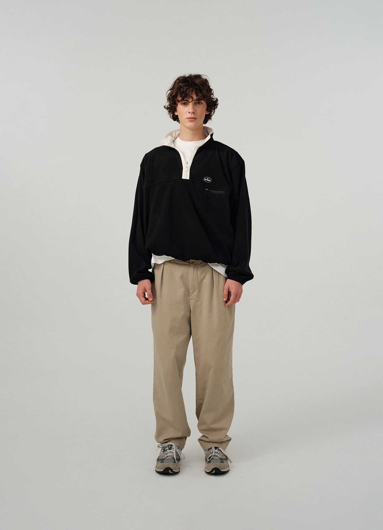 The Barnnet] Grey Lapland Fleece Half-Zip Pullover 正規品 韓国