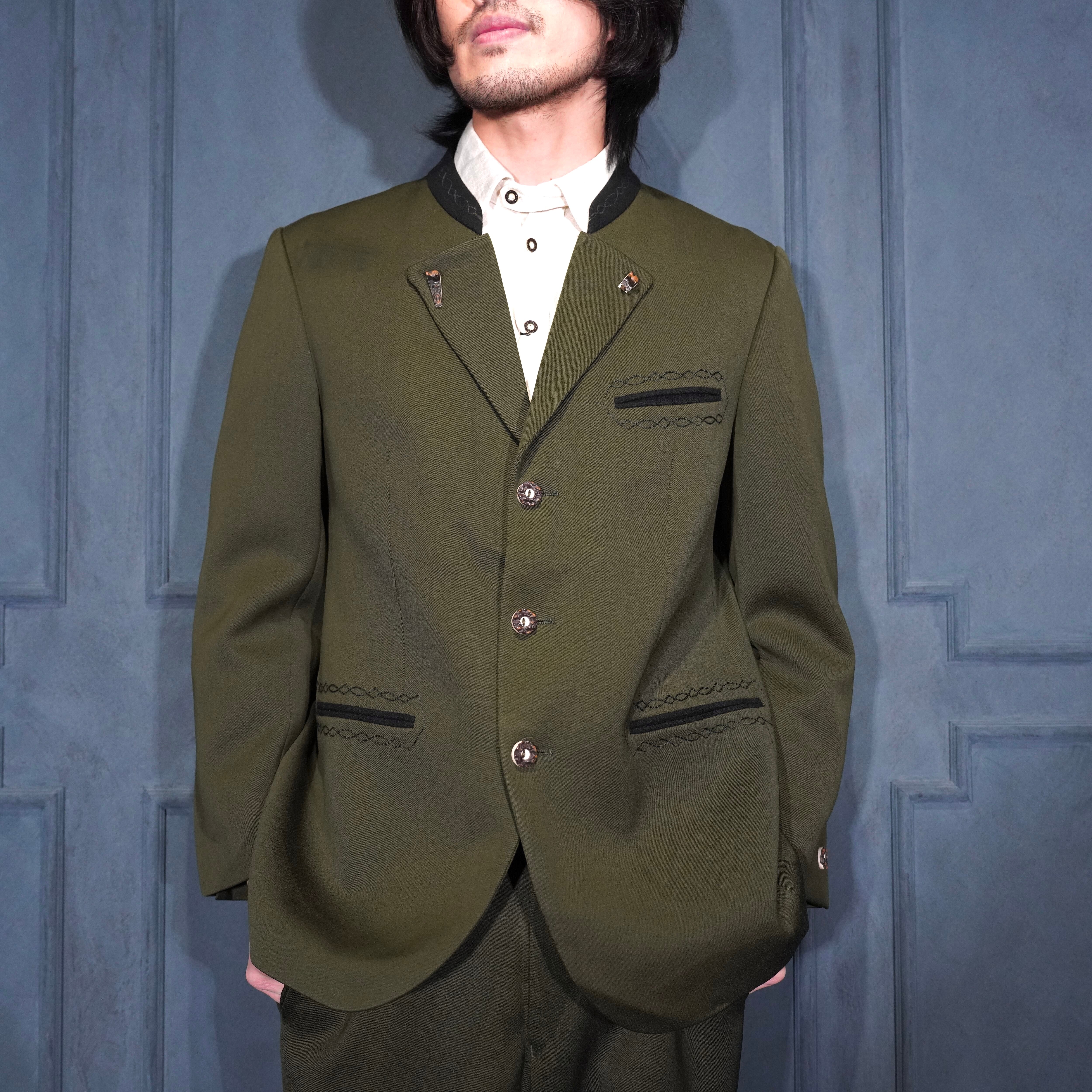 EU VINTAGE zeiler EMBROIDERY DESIGN TYROLEAN WOOL SET UP SUIT