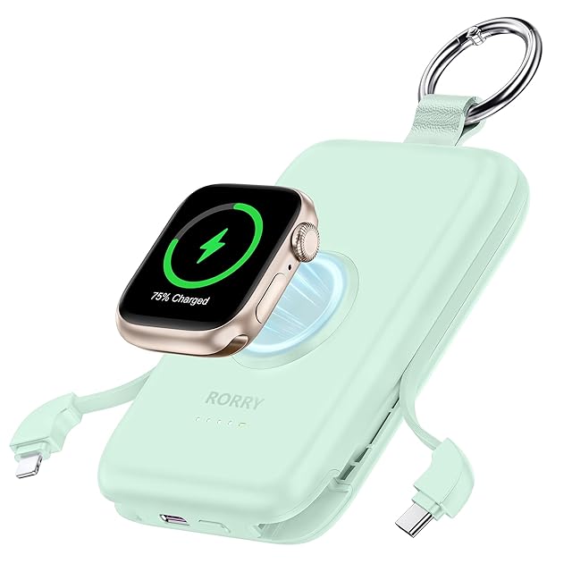 Magsafe対応モバイルバッテリー 16800mAh 大容量【ケーブル内蔵・4台
