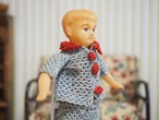 おしゃれなニットの男の子 セルロイドドール(へこみあり) 画像14