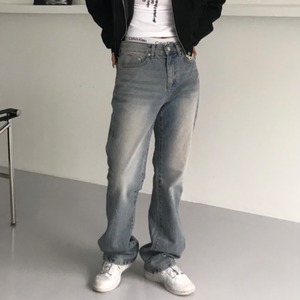 [OAN] (Unisex) Straight Vintage Pants 正規品 韓国ブランド 韓国通販 韓国代行 韓国ファッション デニム  パンツ