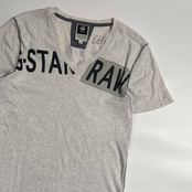G-STAR RAW ジースターロウ Vネック 半袖 Tシャツ M/ライトグレー メンズ