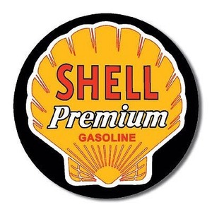 引続きセール主力商品20％OFF！  【ブリキ看板】　SHELL Premium Gasoline  【ティンプレート】 0679