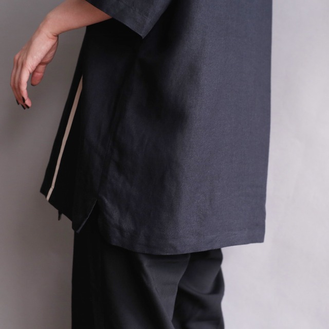 asymmetry line taping design l/s shirt