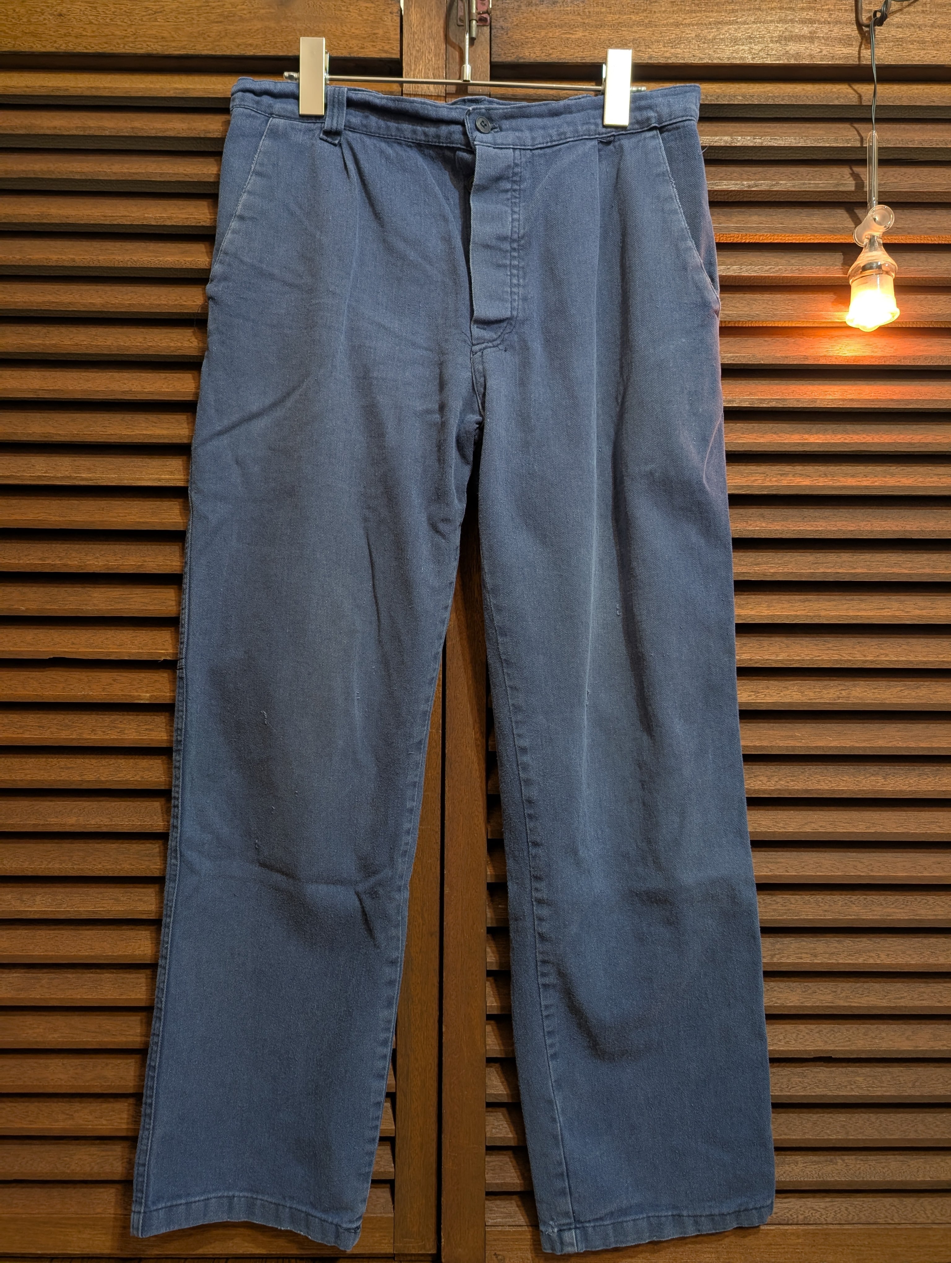 France Cotton Twill Work Pants Tuck