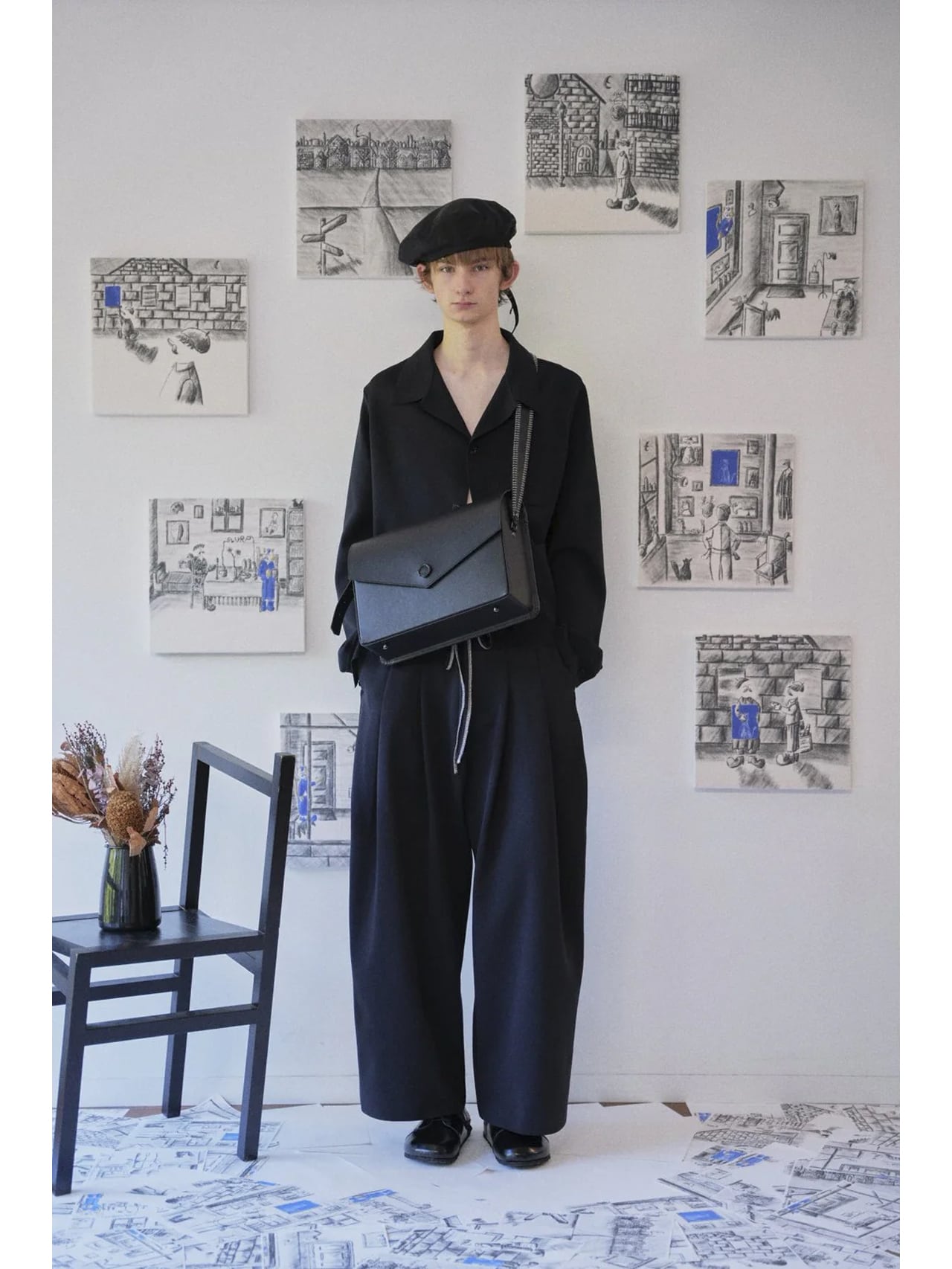 SHINYAKOZUKA 25SS POSTMAN'S MULE (COLOURLESS BLACK) | UNEEK SHINYAKOZUKA 25SS POSTMAN'S MULE (COLOURLESS BLACK) | UNEEK
