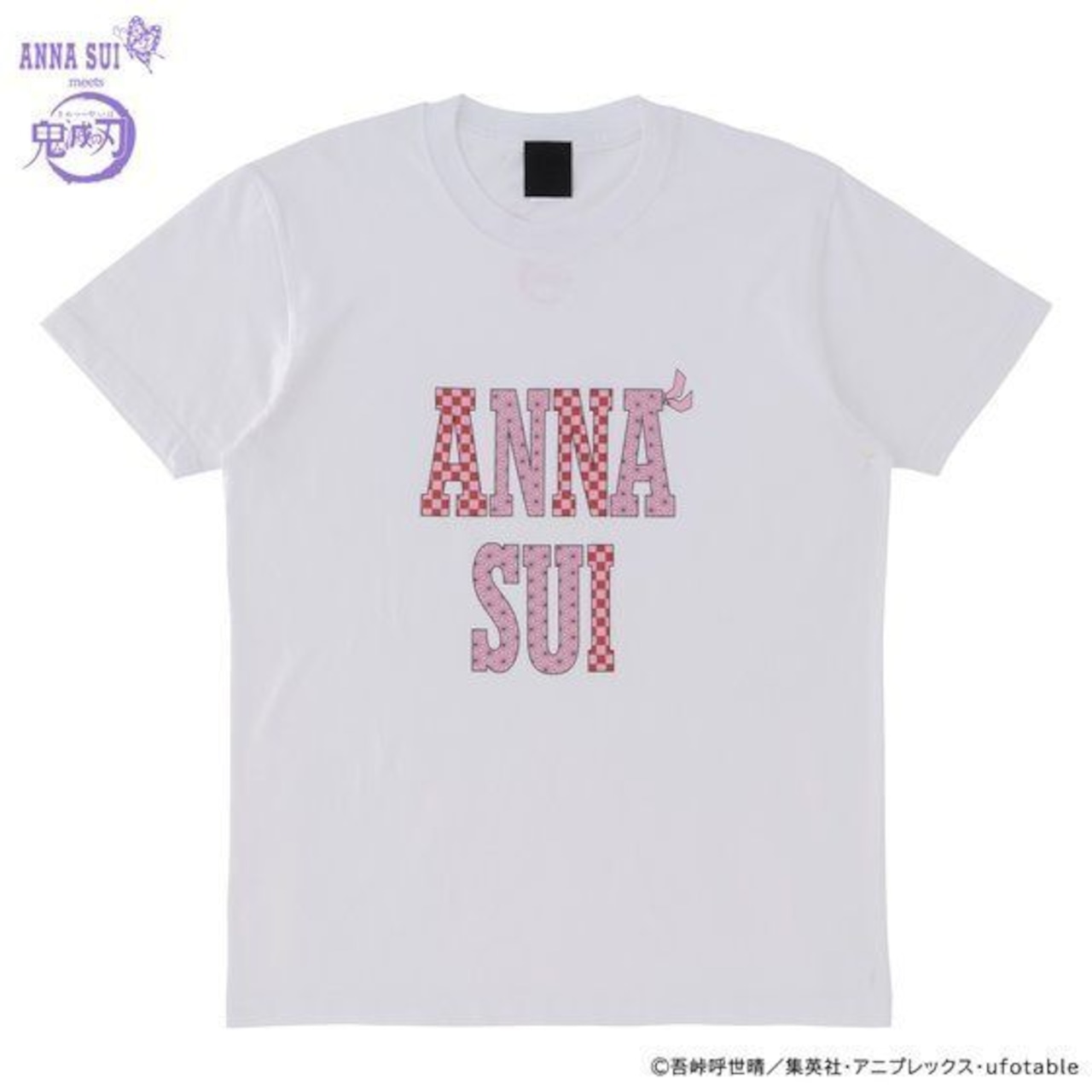 アナスイ 鬼滅の刃 ロゴTシャツ 白 黒 S-M | エバーラッキー 