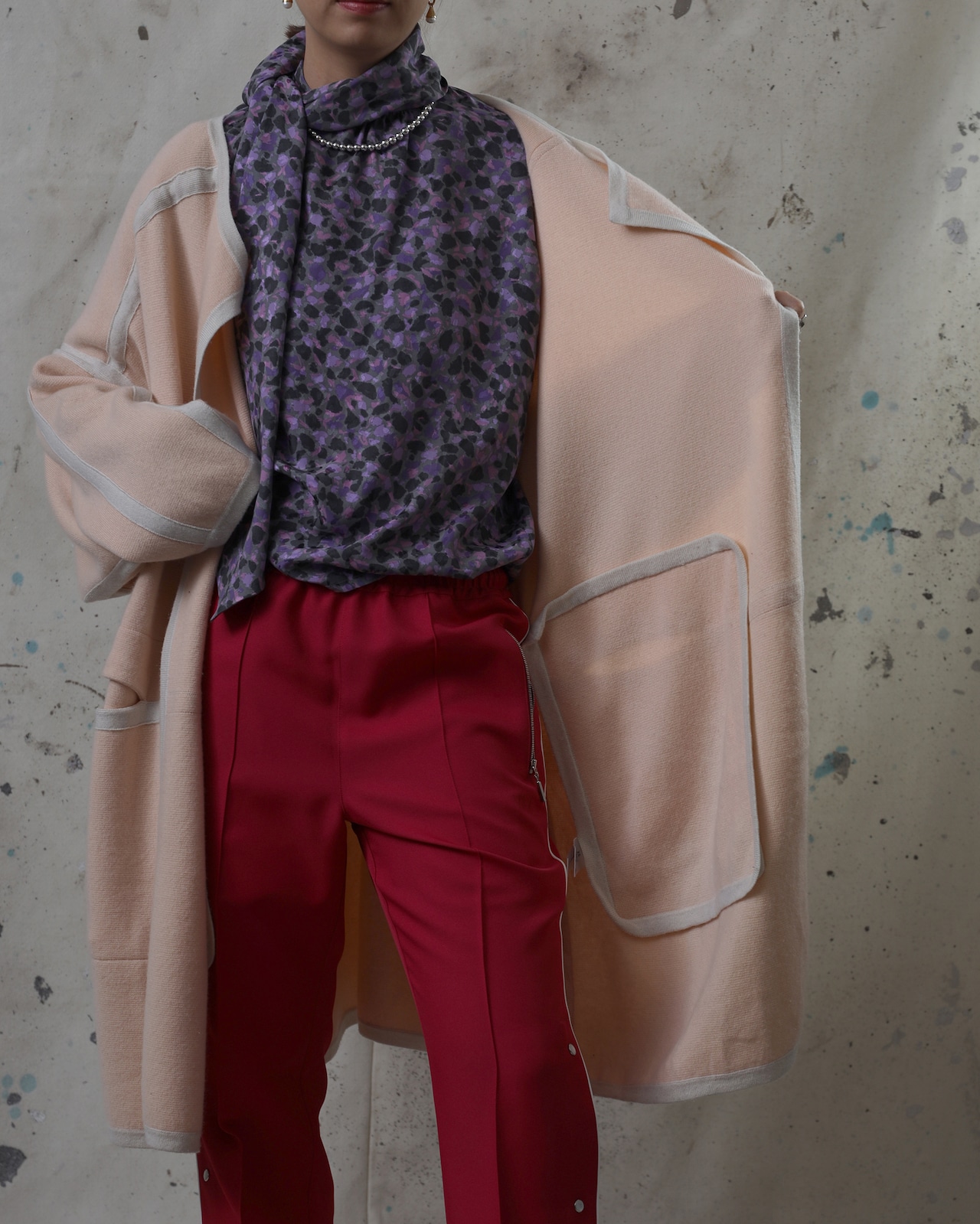 Chloe / Piping Knit Gown