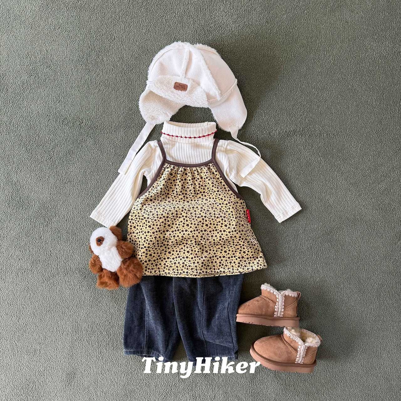 〖取寄〗韓国子供服 / 26winter / TinyHiker / レオパードワンピース / キッズ *XS~XL*