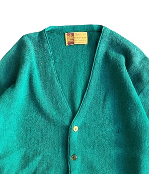 Vintage 60s Alpaca wool knit cardigan -green/Sears-