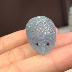 52ブルーグリーンフローライトハリネズミさん