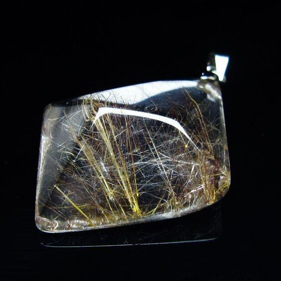 プラチナルチルクォーツ ペンダント 一点物 メール便可 [M便 1/20] 112-13123