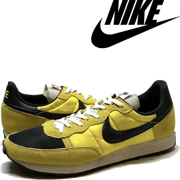 Nike Challenger ブラック/イエロー スニーカー 1点物◇ナイキNikeチャレンジャー黄黒ランニングスニーカー古着メンズ