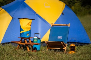 マルチポーチ Journey pouch ブルー×イエロー