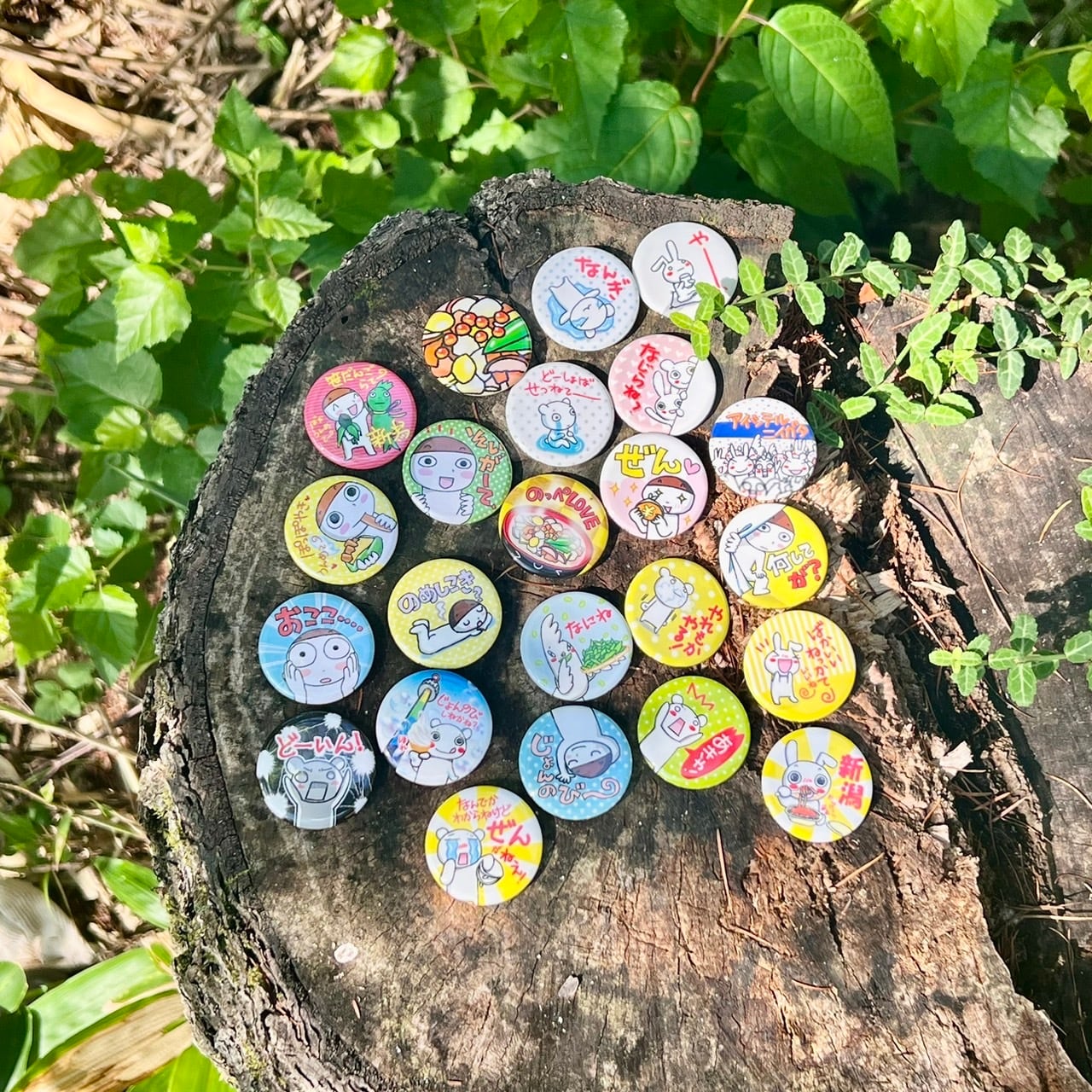 c23) 新潟応援バッジ『アイシテルニイガタ』オレンジの風 | 新潟らこてさ♪