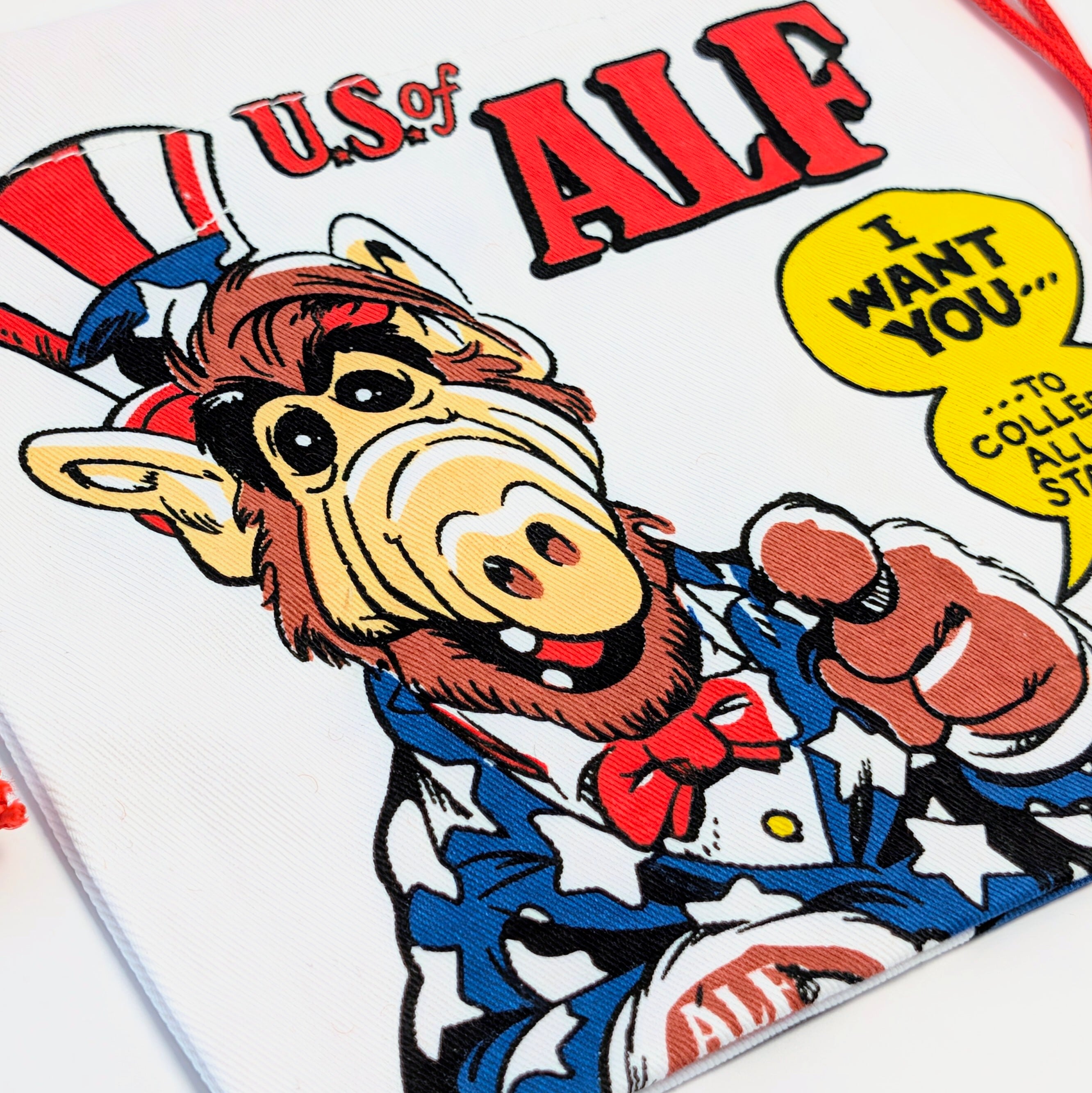 ✨️可愛すぎて何枚も欲しい♡✨️アメリカンキャラクターPURSE【 ALF(アルフ)】 巾着袋 〚アメリカン雑貨 アメトイ〛