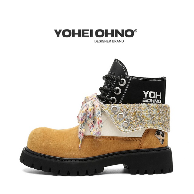 【YOHEIOHNOシリーズ】★お靴★ 2color メンズ レディース サイズ36-44 シューズ メンズ靴 マーチンブーツ 配色 切り替え おしゃれ