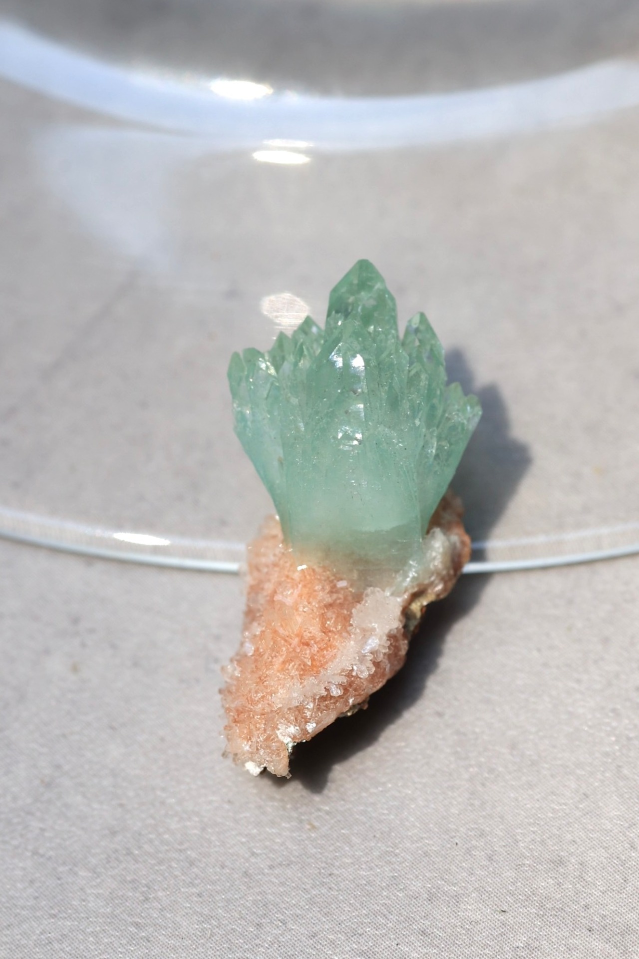 グリーンアポフィライト × ヒューランダイト 「輝く人参」Green Apophyllite × Heulandite ◇ 天然石・鉱物・パワーストーン・原石 | st00353
