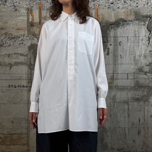 HYKE【ハイク】 BROAD LONG SHIRT (16261) / WHITE