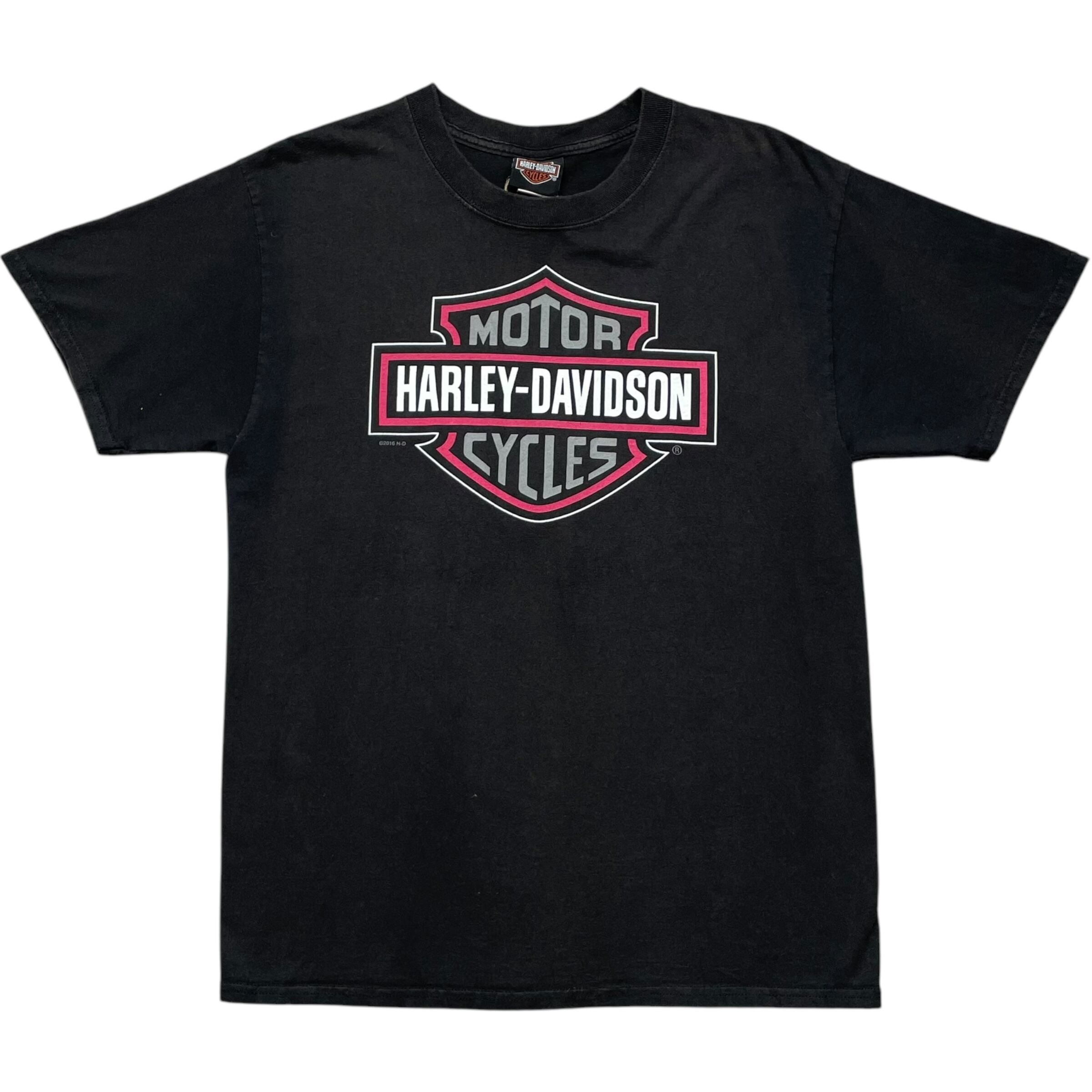 《M》Harley-Davidson ハーレーダビッドソン Tシャツ 両面プリント ブラック no.6865