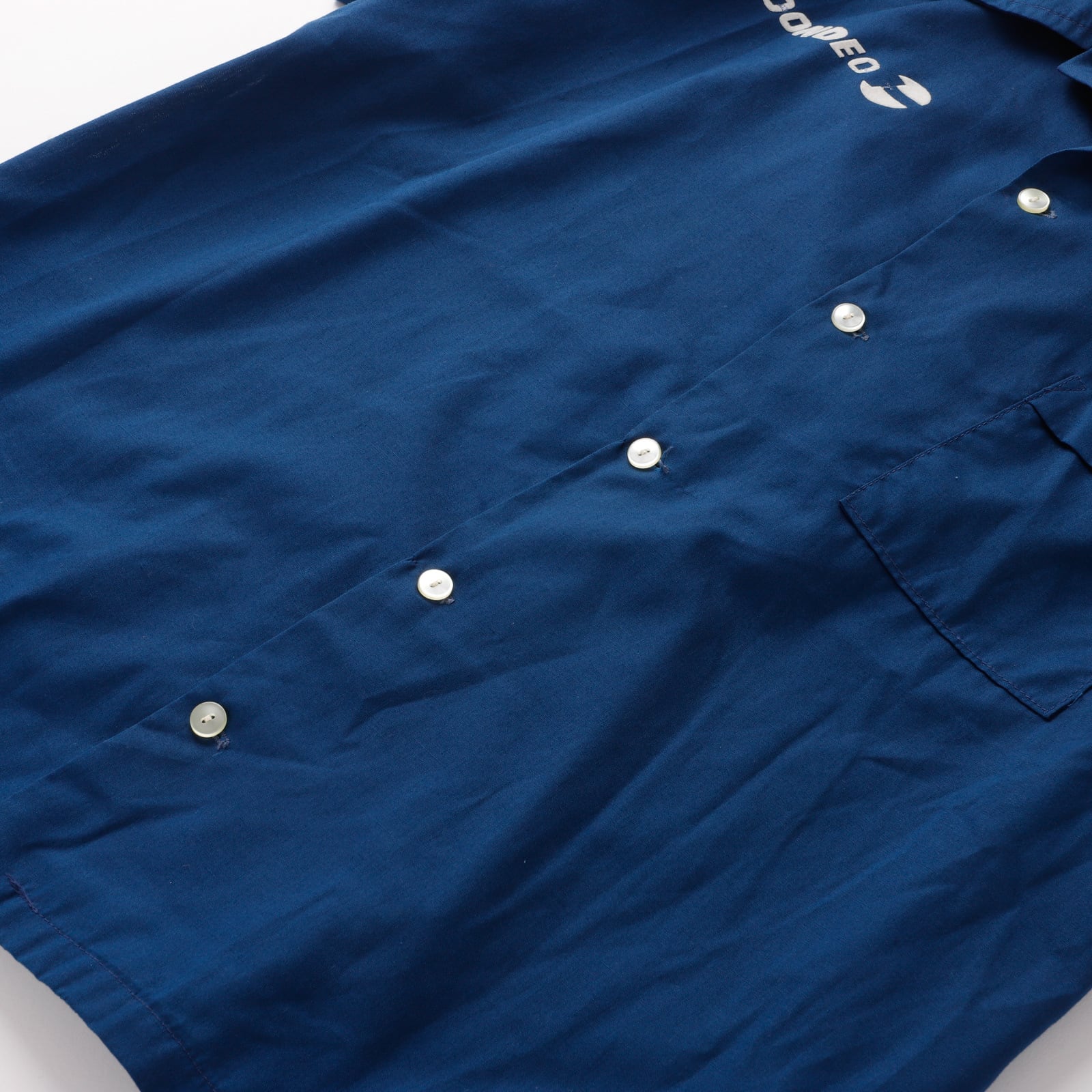 極美品】70s special Vintage bowling shirt open collar shirt navy