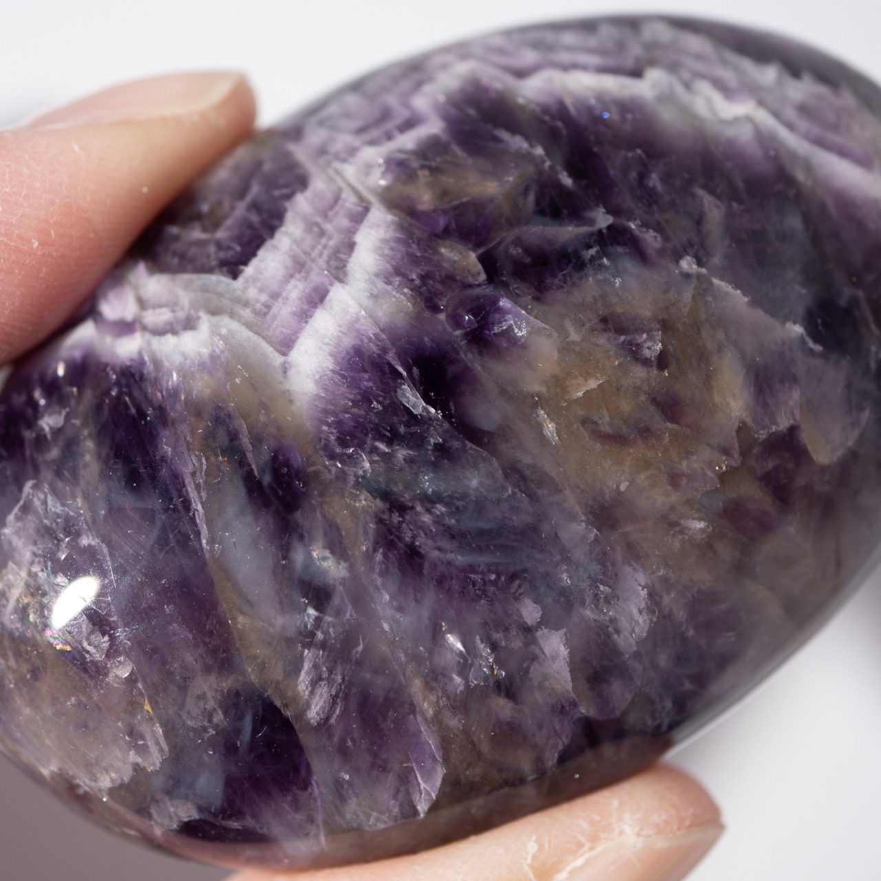 シェブロン アメシスト / パーム 握り石