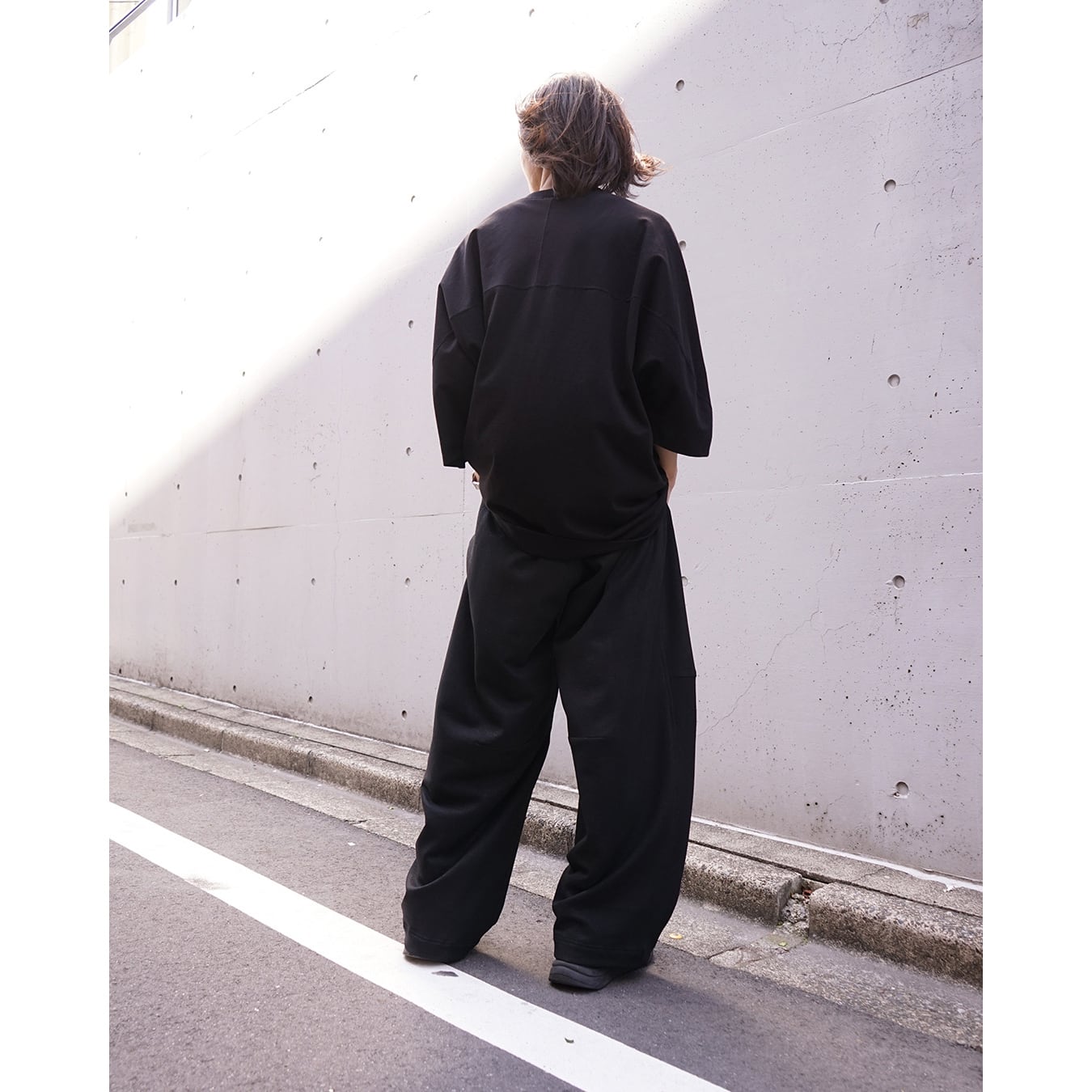 Nomàt] (ノマット) 25SS N-P-17 Curve Pants（Black Paint） | Clique