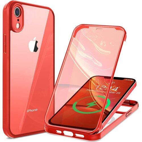 新品》 HAUTRKBG iPhone XR 用ケース 全面保護 両面強化ガラス 高  