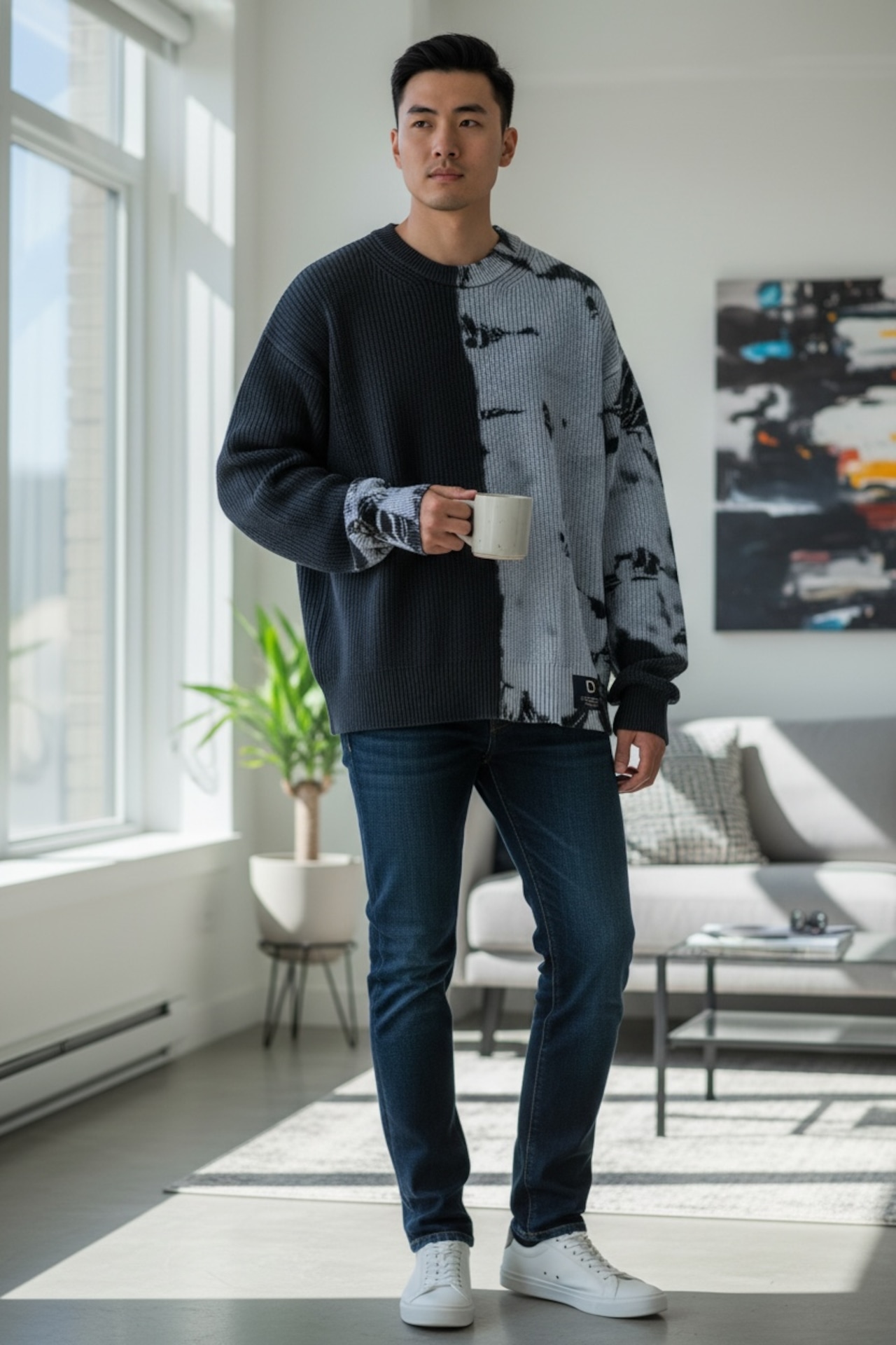 【数量限定販売 】タイダイコットンニット 闇堕ち精霊パープル