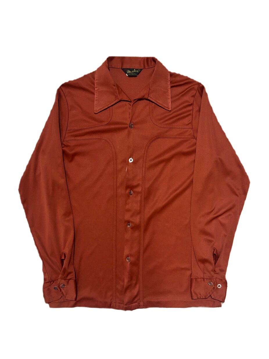 1970s Vintage Cross Design Polyester Shirt